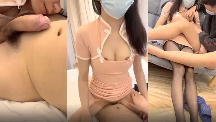 大三学历史的学妹下海，羞羞答答半遮面一对大白兔坚挺被干服