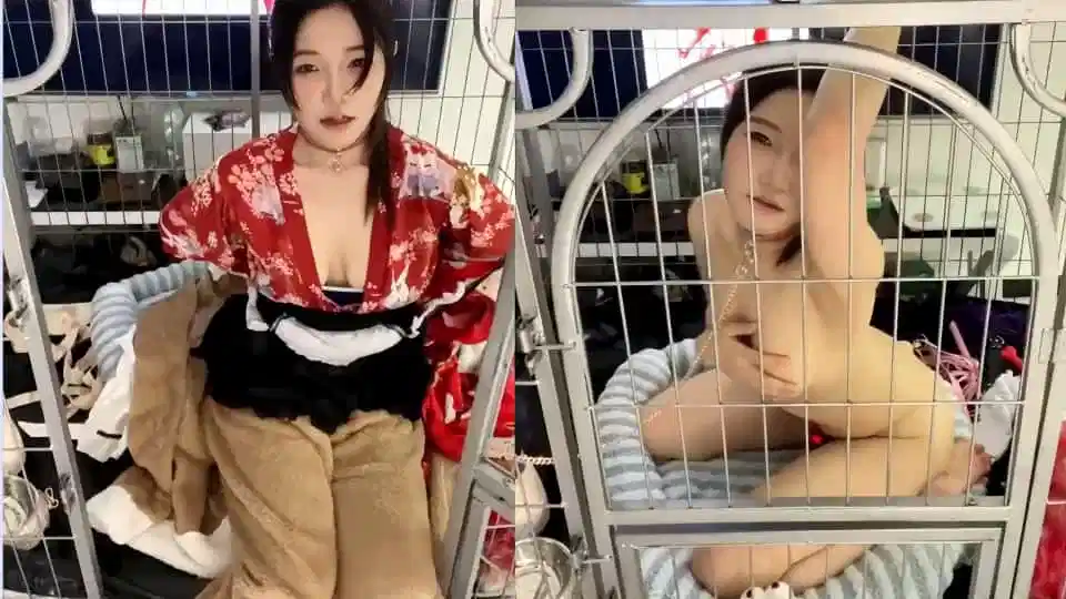 高颜值美女福利姬「baby puppy」白嫩大奶小萝莉清纯诱人，狗笼自慰，极品反差骚母狗 1