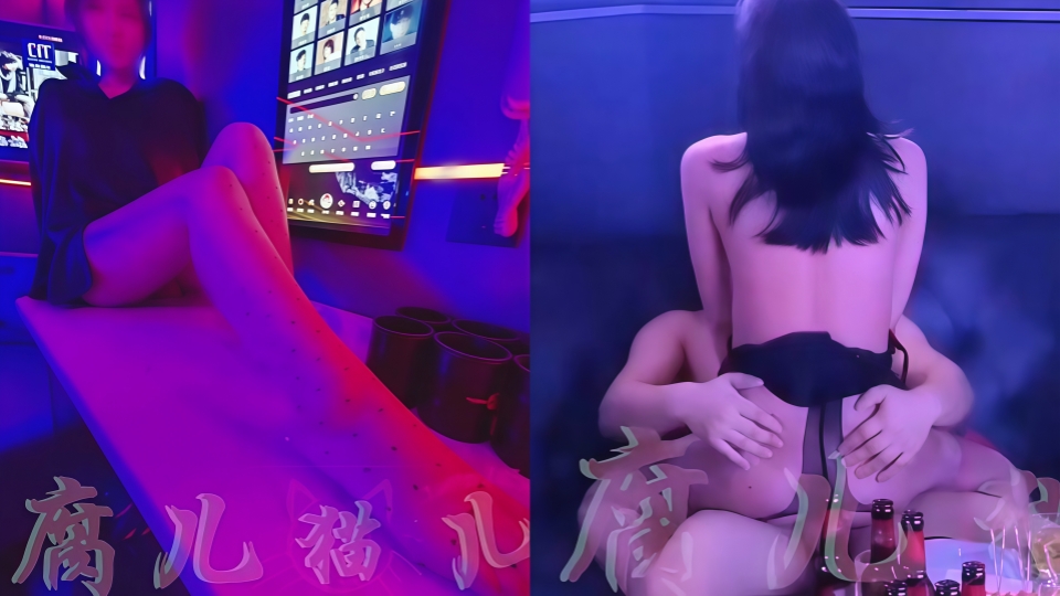 绿帽母狗人妻，约了客户去k，献上自己的穿着连体波点丝袜的老婆，老婆在包厢差点被玩坏